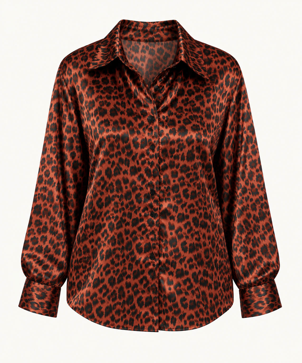 Leopard Satin Shirt