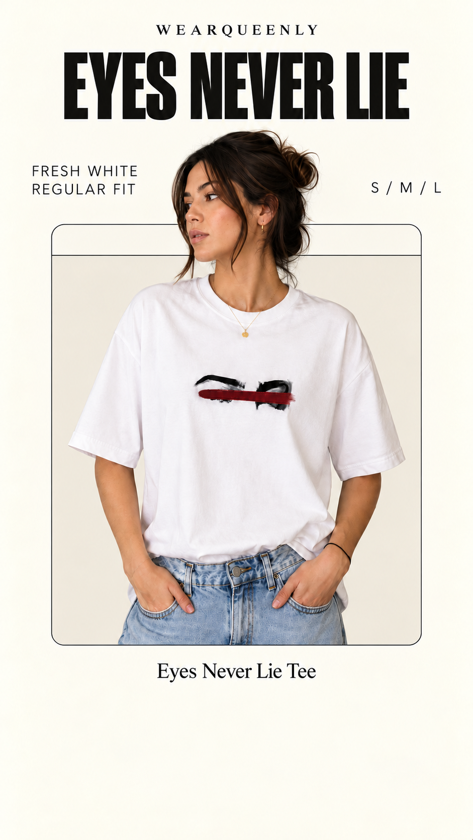 Eyes Never Lie Tee — clean editorial product view