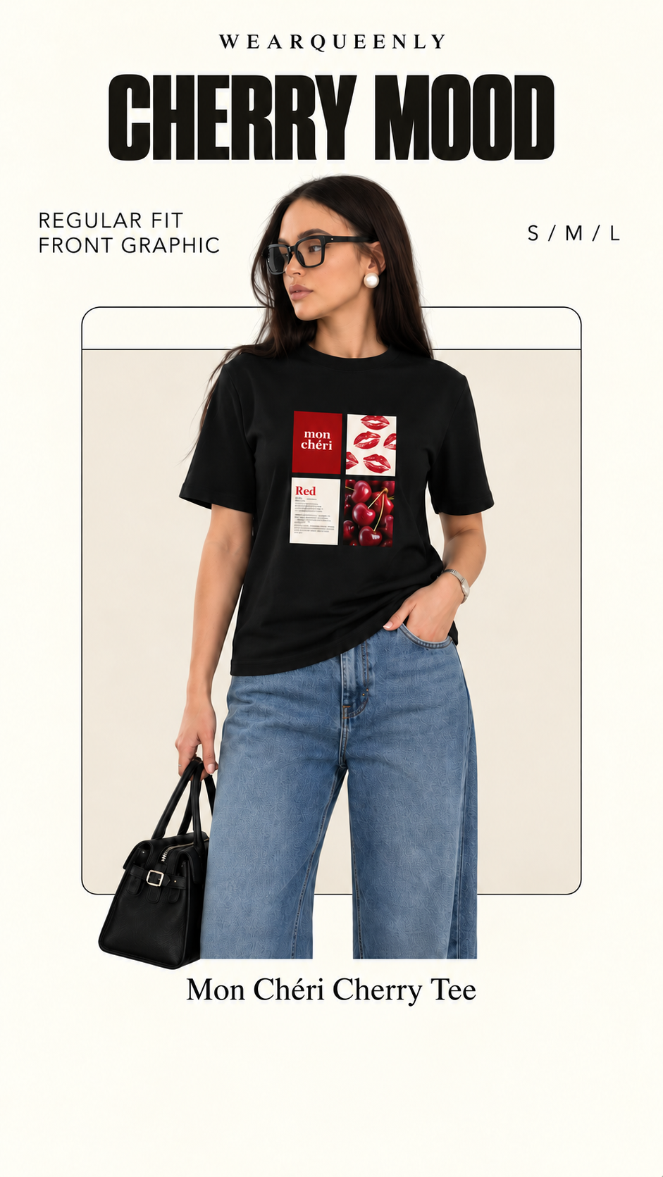 Mon Chéri Cherry Tee — clean editorial product view